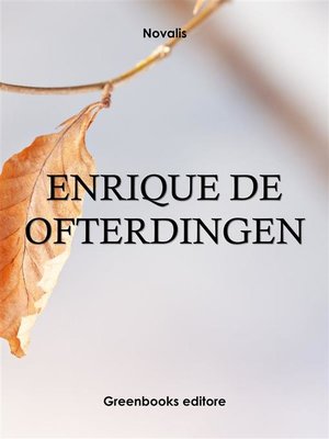 cover image of Enrique de Ofterdingen